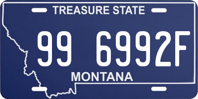 MT license plate 996992F