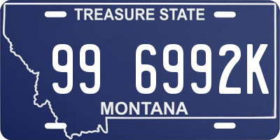 MT license plate 996992K