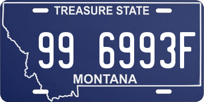 MT license plate 996993F