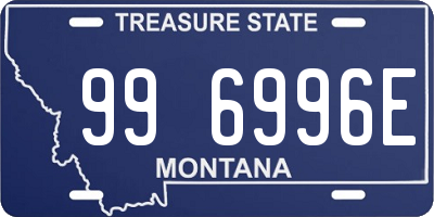 MT license plate 996996E