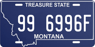 MT license plate 996996F