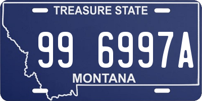 MT license plate 996997A