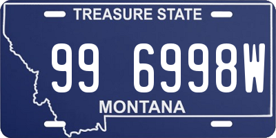 MT license plate 996998W