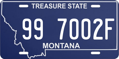 MT license plate 997002F