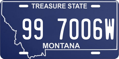 MT license plate 997006W