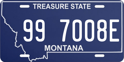 MT license plate 997008E