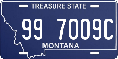 MT license plate 997009C