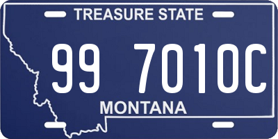 MT license plate 997010C