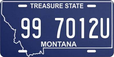 MT license plate 997012U