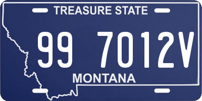 MT license plate 997012V