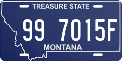 MT license plate 997015F