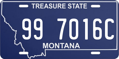 MT license plate 997016C