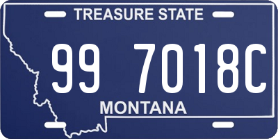 MT license plate 997018C