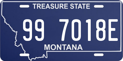 MT license plate 997018E