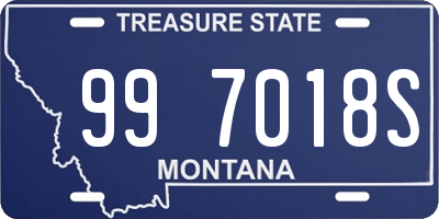 MT license plate 997018S