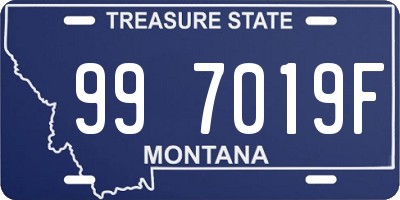 MT license plate 997019F