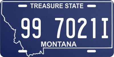 MT license plate 997021I