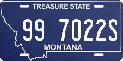 MT license plate 997022S