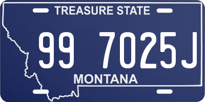 MT license plate 997025J