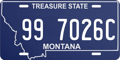 MT license plate 997026C