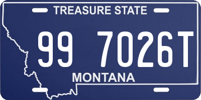 MT license plate 997026T