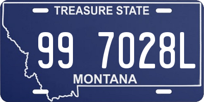 MT license plate 997028L