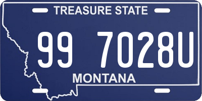 MT license plate 997028U