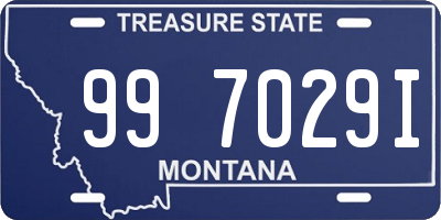 MT license plate 997029I