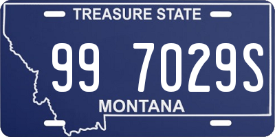 MT license plate 997029S