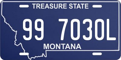 MT license plate 997030L