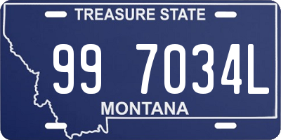 MT license plate 997034L