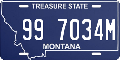 MT license plate 997034M