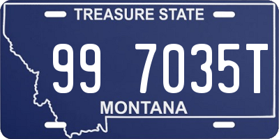 MT license plate 997035T