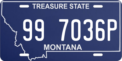 MT license plate 997036P