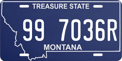 MT license plate 997036R