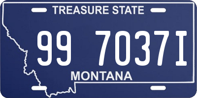 MT license plate 997037I