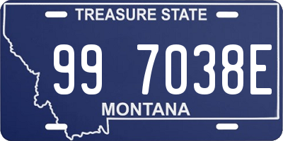 MT license plate 997038E