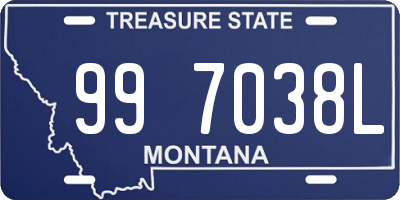 MT license plate 997038L