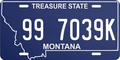 MT license plate 997039K