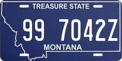 MT license plate 997042Z