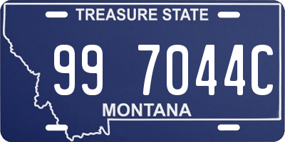 MT license plate 997044C