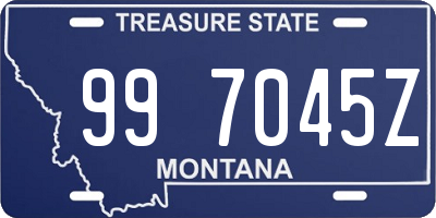 MT license plate 997045Z