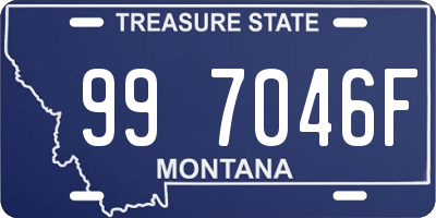 MT license plate 997046F