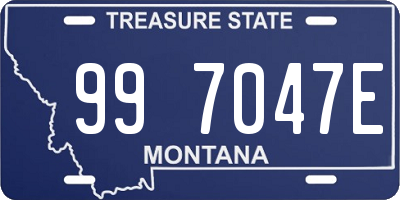 MT license plate 997047E