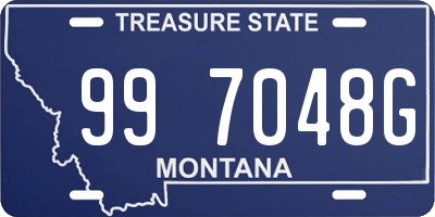 MT license plate 997048G