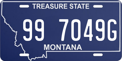 MT license plate 997049G