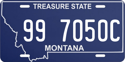 MT license plate 997050C