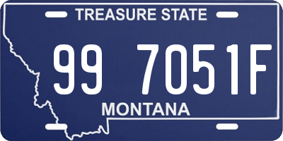 MT license plate 997051F