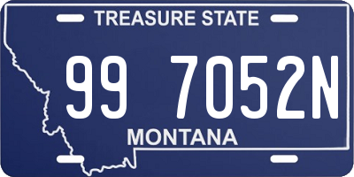 MT license plate 997052N