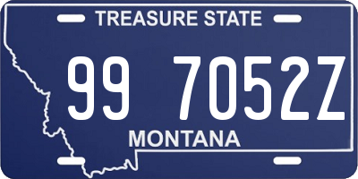 MT license plate 997052Z